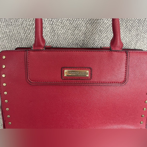 London Fog Red Satchel Bag - Picture 6 of 16